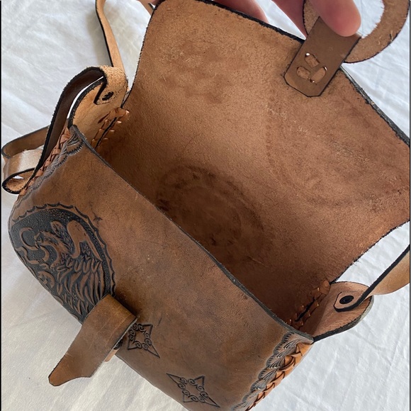 Vintage Handmade Leather Purse - Picture 2 of 4